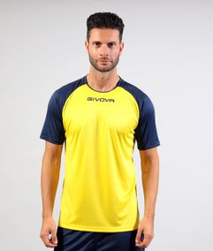 SHIRT CAPO INTERLOCK dres žltá/modrá 2XS