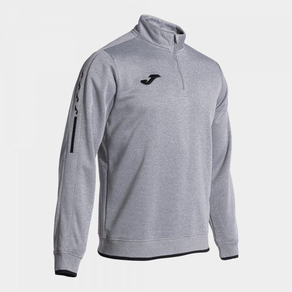 SUDADERA OLIMPIADA GRIS MELANGE NEGRO XS