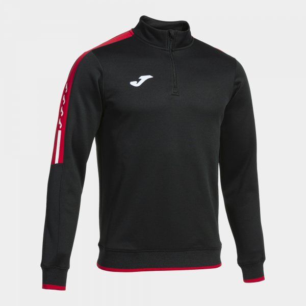 SUDADERA OLIMPIADA NEGRO ROJO XS