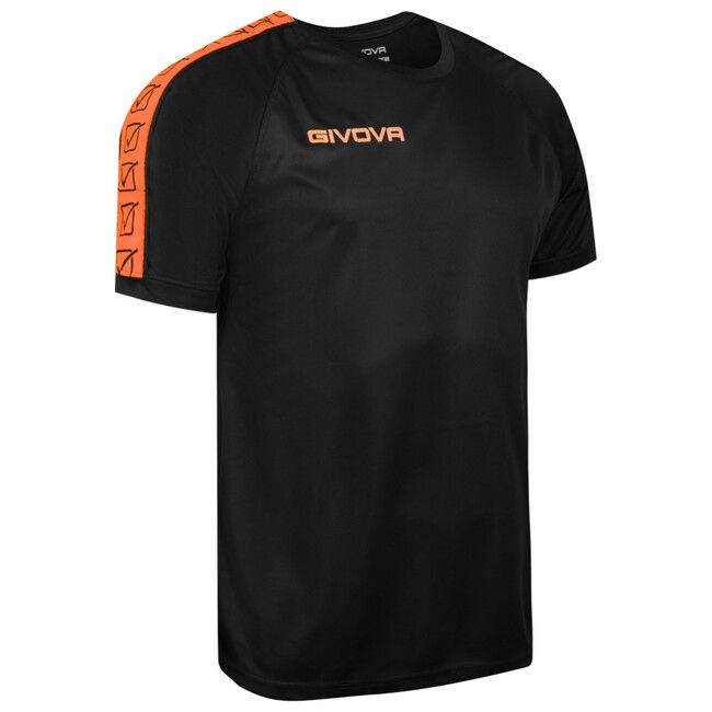 T-SHIRT POLY BAND tričko fluo oranžová/čierna S