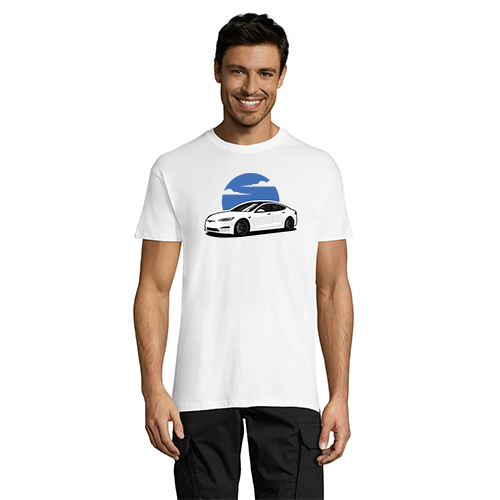 Tesla men's t-shirt white 3XL