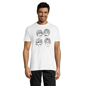 The Beatles Faces men's T-shirt white L
