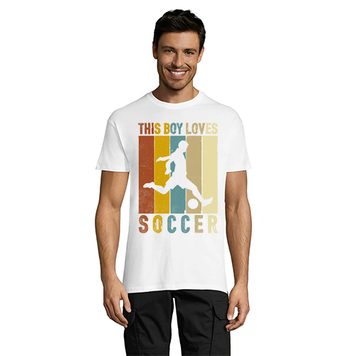This Boy Loves Soccer men's t-shirt white 2XL