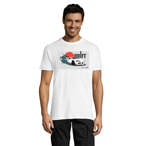 Toyota Supra Drift men's t-shirt white 2XS