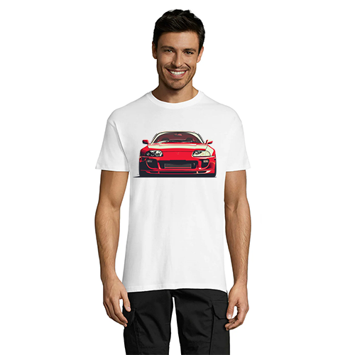 Toyota - Supra RED men's t-shirt white 2XL