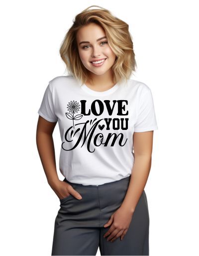 Wo Love you mom men's t-shirt white 2XS