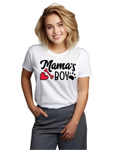 WoMama's boy men's t-shirt white L