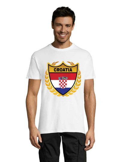 Golden emblem Croatia men's shirt white L
