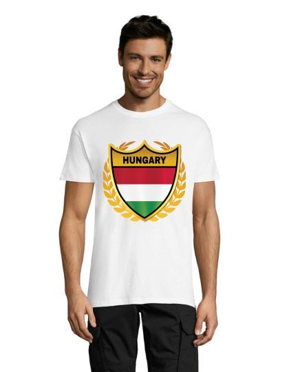 Golden emblem Hungary men's shirt white 2XS